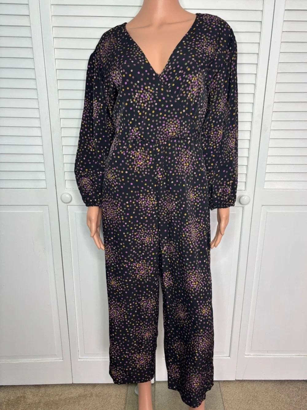 KATE SPADE Disco Dots Cropped Jumpsuit Size 4